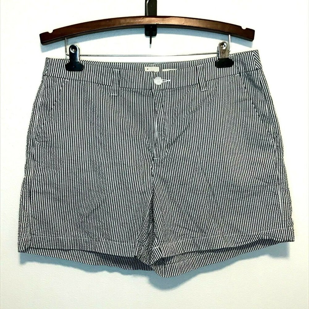 A New Day Seersucker Chino Striped Blue/White Summer Shorts